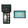 Wireless ECG rhythm simulator with 7-inch tablet control panel